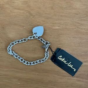 Cookie Lee Heart Charm Bracelet